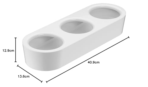 WMF Gourmet Kräutertopf mit Bewässerungssystem 3-teilig, Kräutergarten für die Küche, 36x 12,5X 12,5 cm, für frische Küchenkräuter, Blumentopf weiß