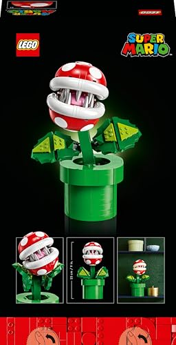 Lego 71426 Super Mario Piranha-Pflanze Set, bewegliche Figur mit Pfeife und 2 Münzelementen, Modellbausatz für Erwachsene zum Bauen, Schlafzimmer-Deko, Geschenk für Männer, Frauen und Jugendliche