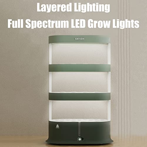 Hydroponics Tower System - 48/64 Löcher Aeroponics Grow Kit mit LED Grow Light & Fernbedienung für Indoor Aquaponics Gartenarbeit, Perfekt für Gemüse & Kräuter