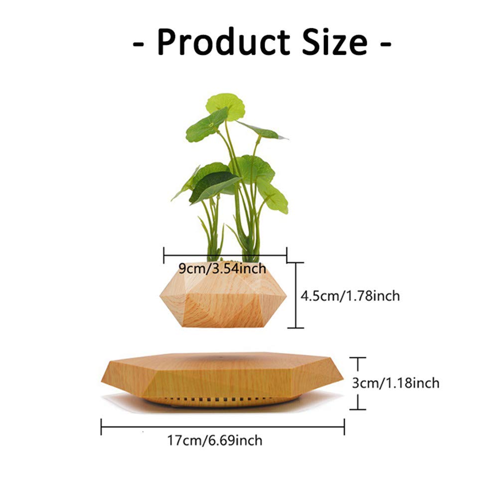 Kiko-ershaa Levitating Plant Pot Floating Air Bonsai Pot Suspension Flower Pot Planter for Desk Decoration