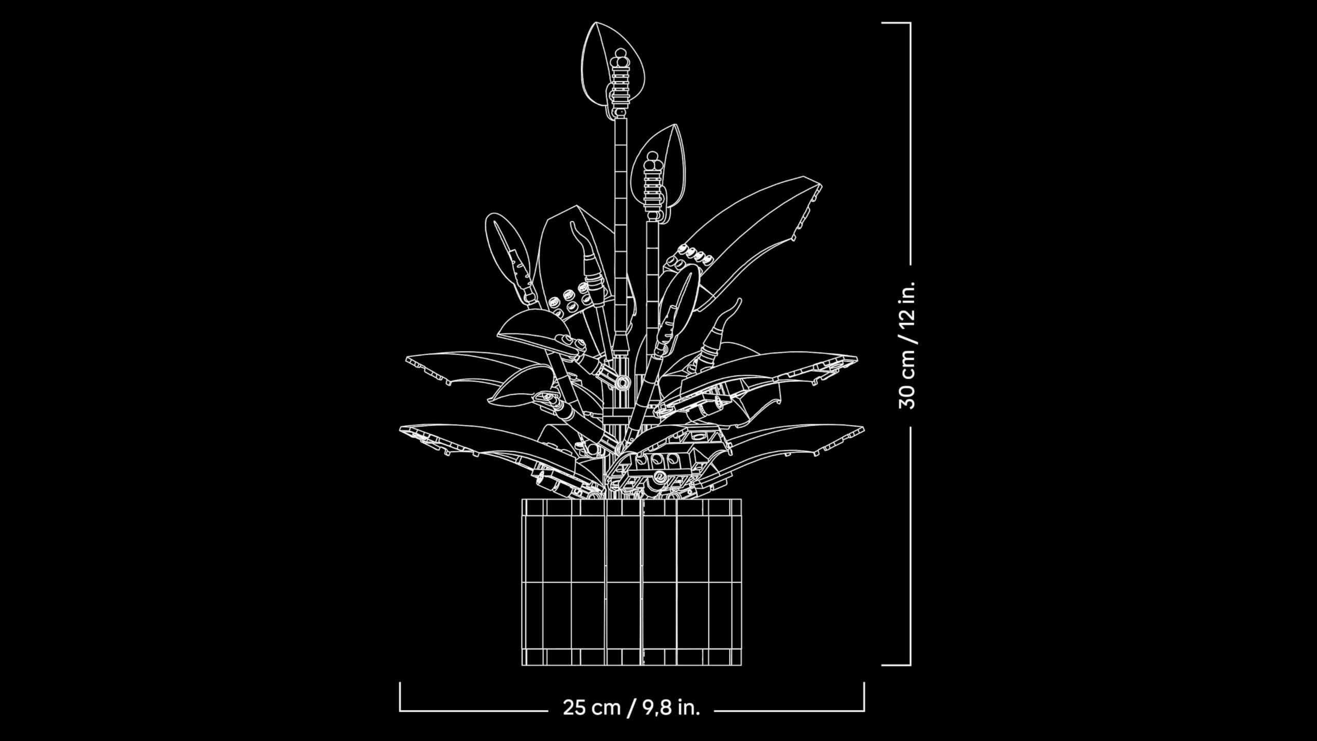 LEGO Botanicals Friedenslilie - Kunstblumen Set mit Zimmerpflanzen für Erwachsene - inkl. künstlicher weißer Blüten & Knospen - DIY Deko für Wohnzimmer oder Schlafzimmer - Geschenk für Frauen - 11504