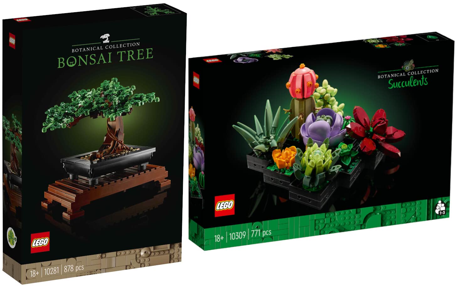 Lego 2er Set: 10309 Sukkulenten & 10281 Bonsai Baum
