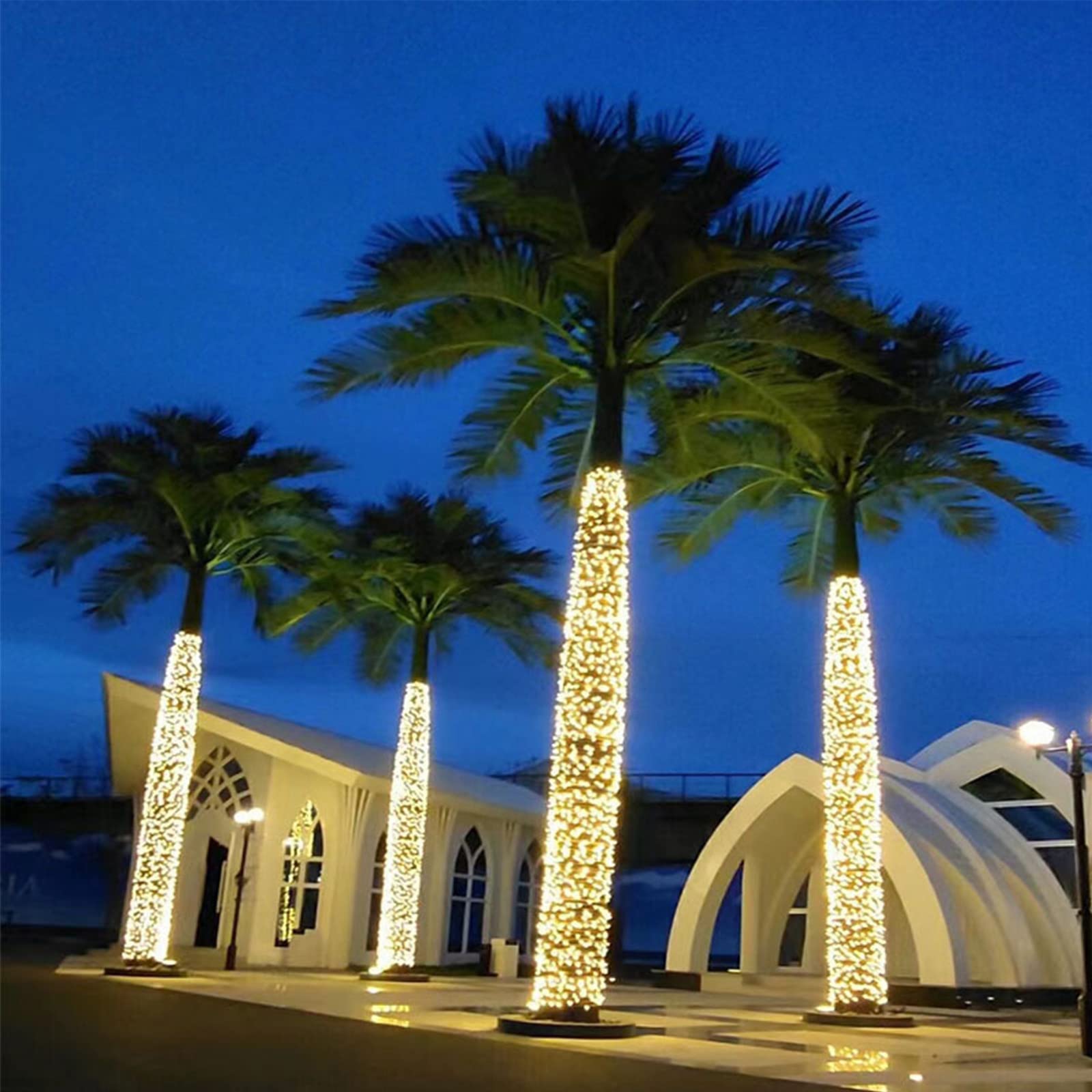 WgGUIF Artificial Palm Trees for Outdoors, Palm Tree Decor with Standle Trunk, Tropical Palm Artificial Plant Tree, Fake Palm Tree for Garden 2m