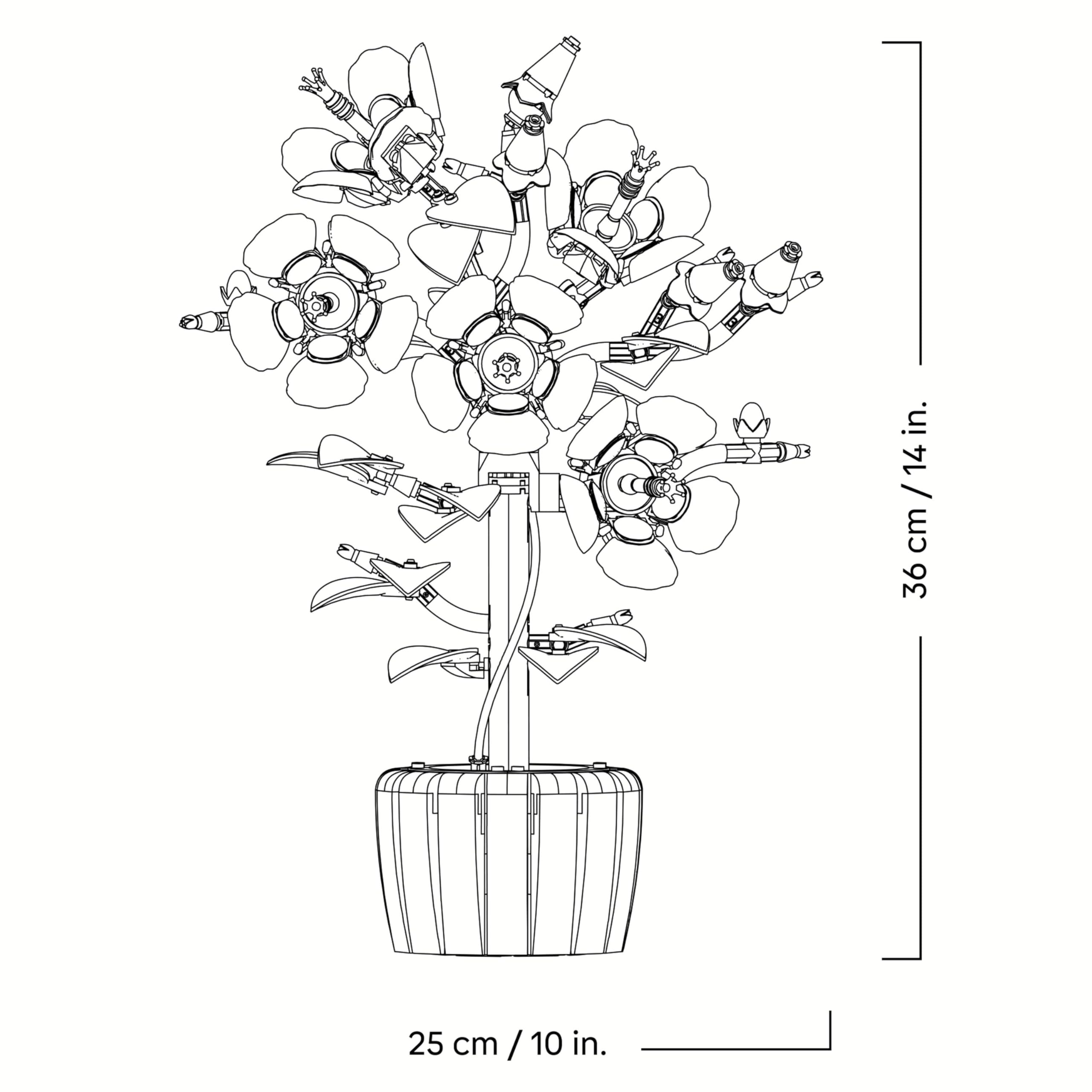 Lego Hibiskus Blume (10372) - Blumen Lego Botanicals, Blumenstrauß Deko (inkl. bedruckter Fliese)