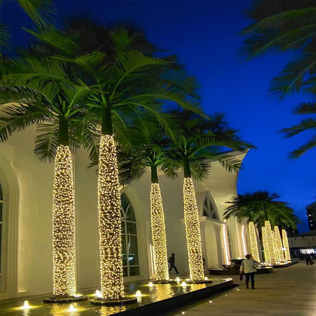 WgGUIF Artificial Palm Trees for Outdoors, Palm Tree Decor with Standle Trunk, Tropical Palm Artificial Plant Tree, Fake Palm Tree for Garden 2m