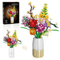 2-in-1 Vase Blumenstrauß Bauset, Kunstblumen-Strauß-Sets für Erwachsene und Frauen, kompatibel mit der Lego Flowers Bouquet Botanicals Collection, 1458 Teile