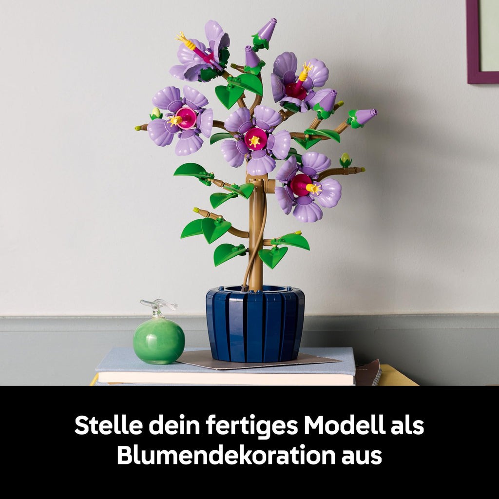 Lego Hibiskus Blume (10372) - Blumen Lego Botanicals, Blumenstrauß Deko (inkl. bedruckter Fliese)