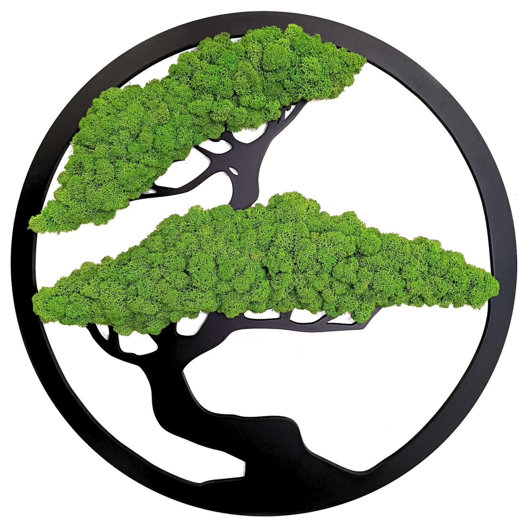 Scandinavian Moss Moosbilder in Form Eines Baumes - Schön Aussehender Wand Baum - Bringen Sie Leben Ihre Wohnung - Wandbild aus Natürlichen Rohstoffen und Deko Moos 50cm