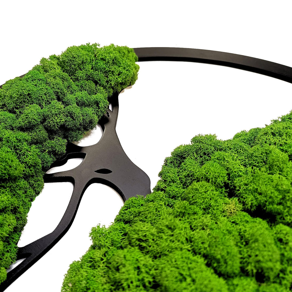 Scandinavian Moss Moosbilder in Form Eines Baumes - Schön Aussehender Wand Baum - Bringen Sie Leben Ihre Wohnung - Wandbild aus Natürlichen Rohstoffen und Deko Moos 50cm