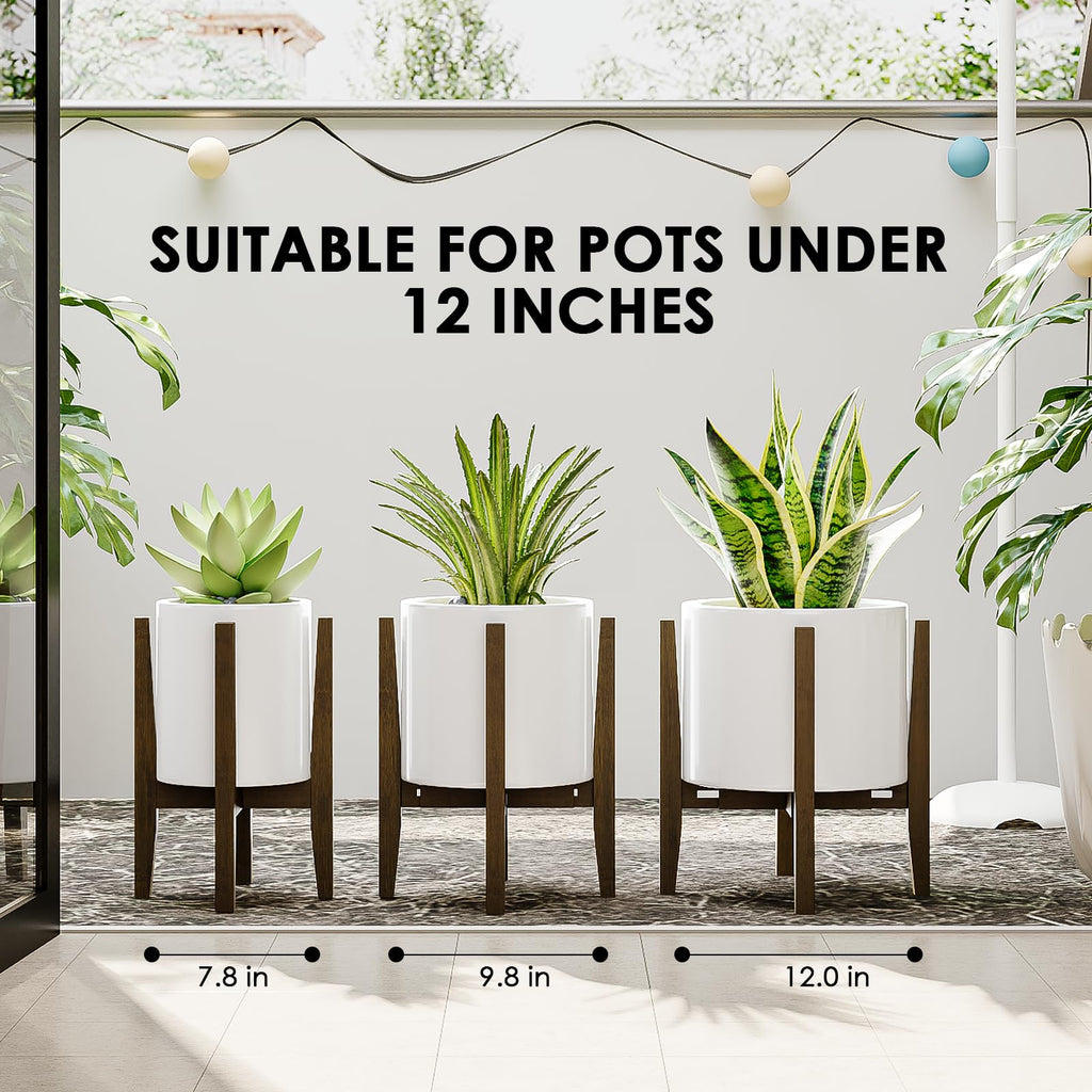 Bamworld Blumenhocker Outdoor Blumenständer Bambus Pflanzenhocker Indoor Blumentreppe Outdoor Wetterfest Blumenbank Für Draußen Blumenregal Balkon Teleskop Blumenregal Wohnzimmer