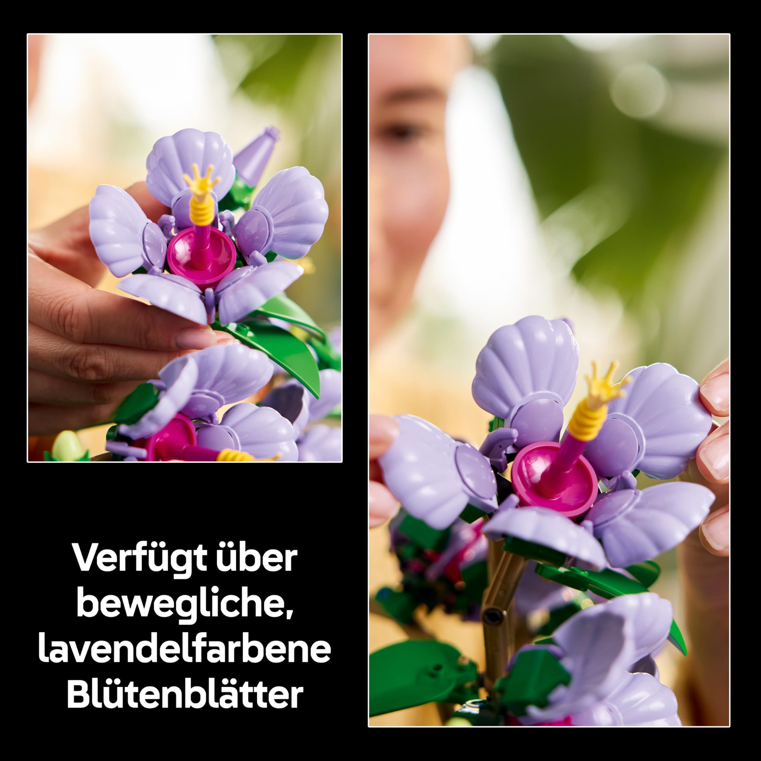 Lego Hibiskus Blume (10372) - Blumen Lego Botanicals, Blumenstrauß Deko (inkl. bedruckter Fliese)