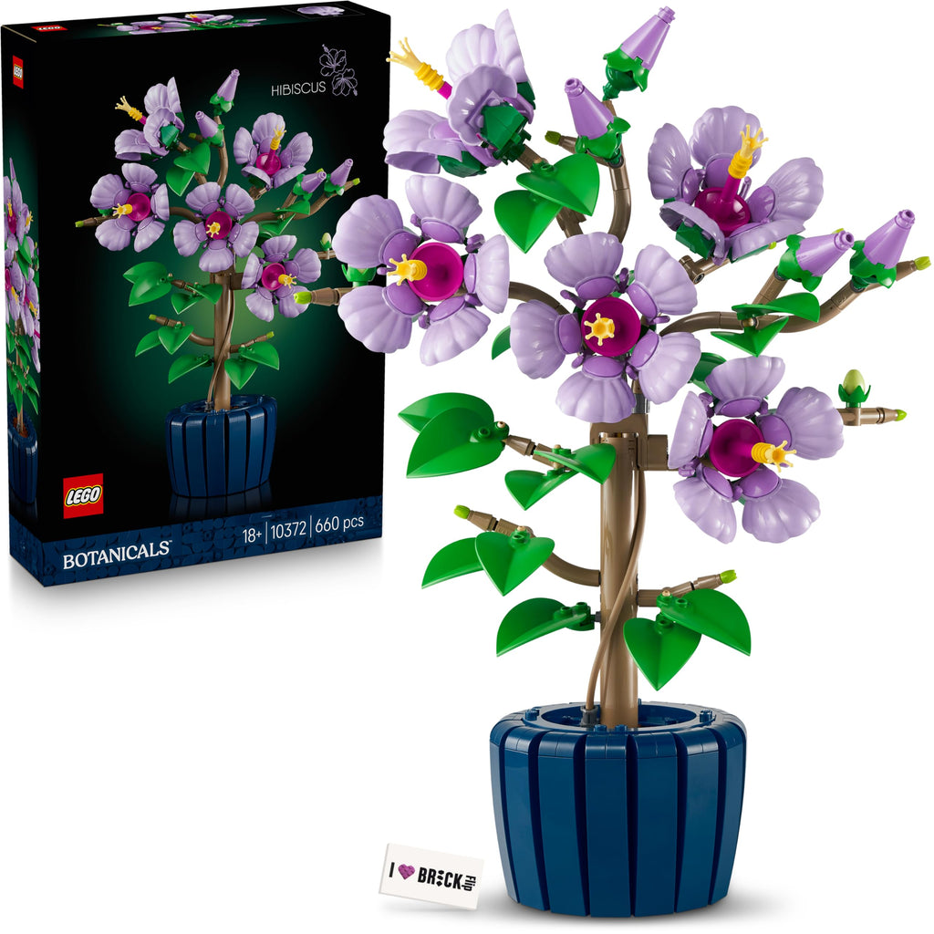 Lego Hibiskus Blume (10372) - Blumen Lego Botanicals, Blumenstrauß Deko (inkl. bedruckter Fliese)
