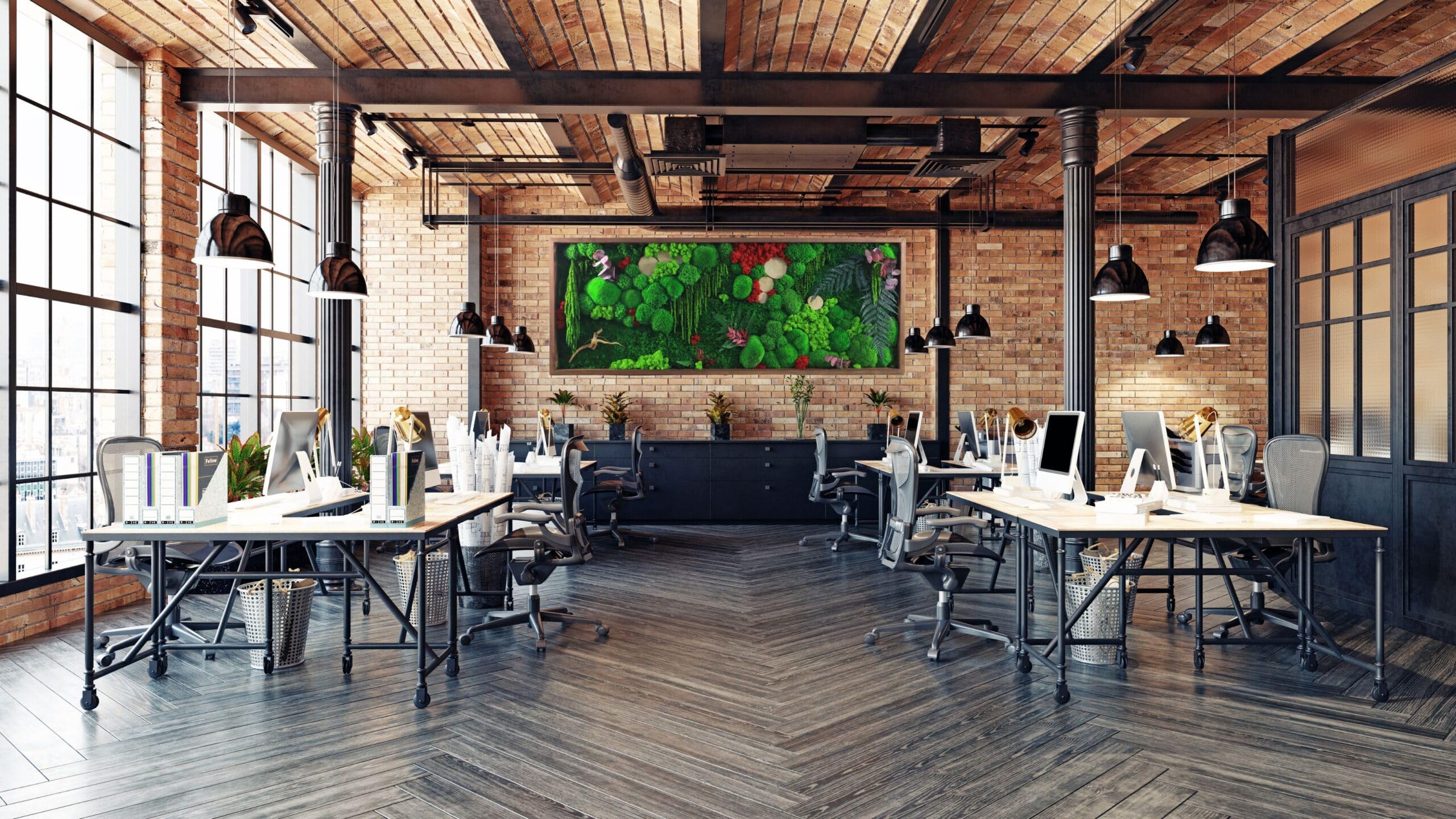 HelloMoss, Moosbild XXL, Moosrahmen, Gepresster Blumenrahmen, Wald an Ihrer Wand, Mooswand Lebend, Grüne Wandkunst, Wanddekoration, Luxus Deko