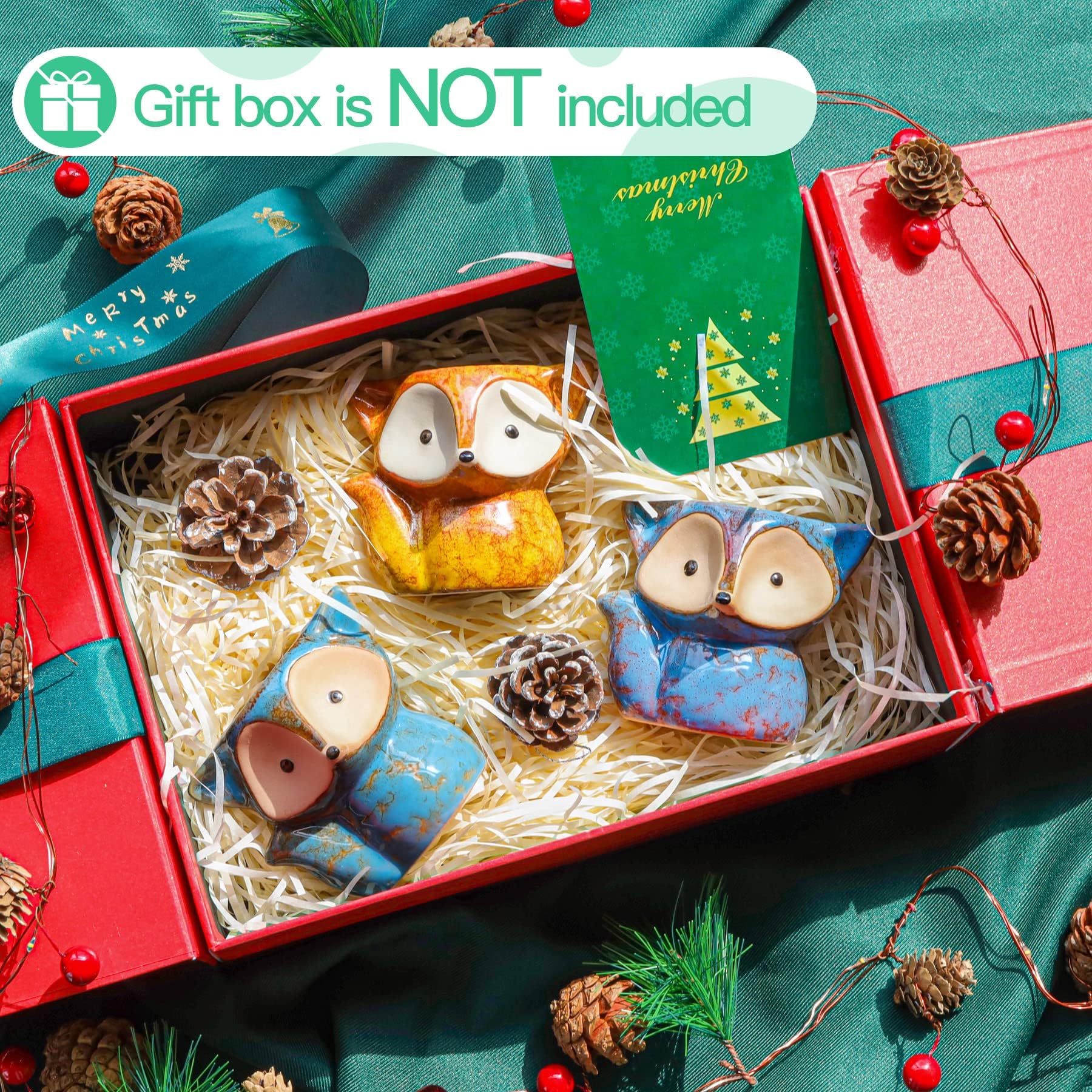 T4U Fuchs Sukkulenten Töpfe Keramik mit Untersetzer 3er-Set Blumentopf Klein für Mini-Pflanzen